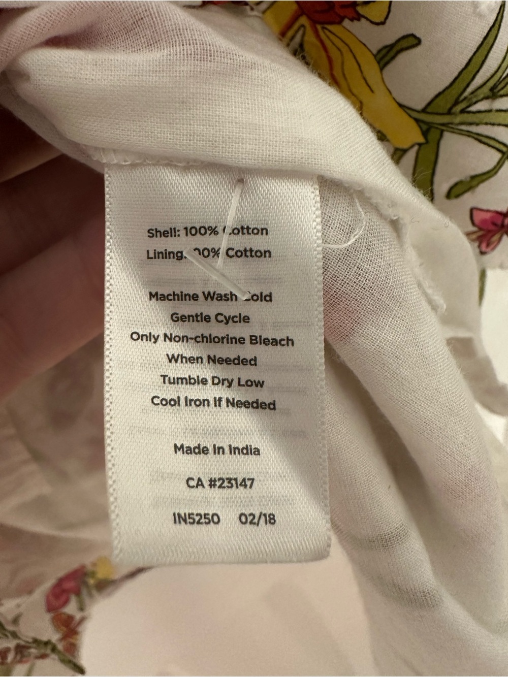 Talbots White Floral Split-Neck Tunic with Pink, Red & Yellow Blooms - Picture 5 of 6